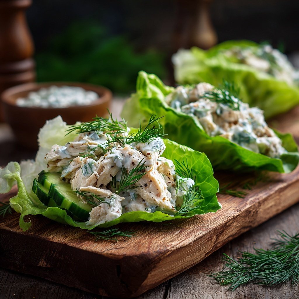 Tzatziki Chicken Lettuce Wraps