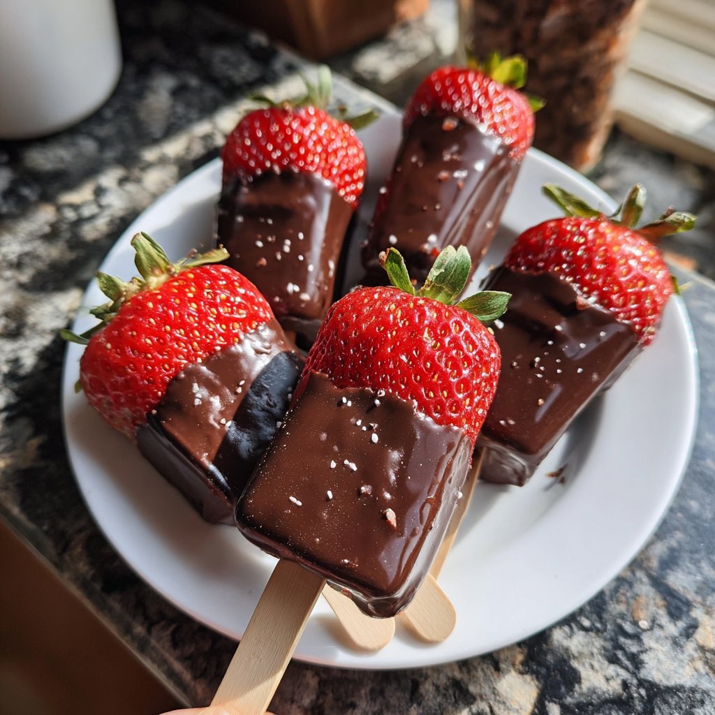 Chocolate-Dipped Strawberry Pops