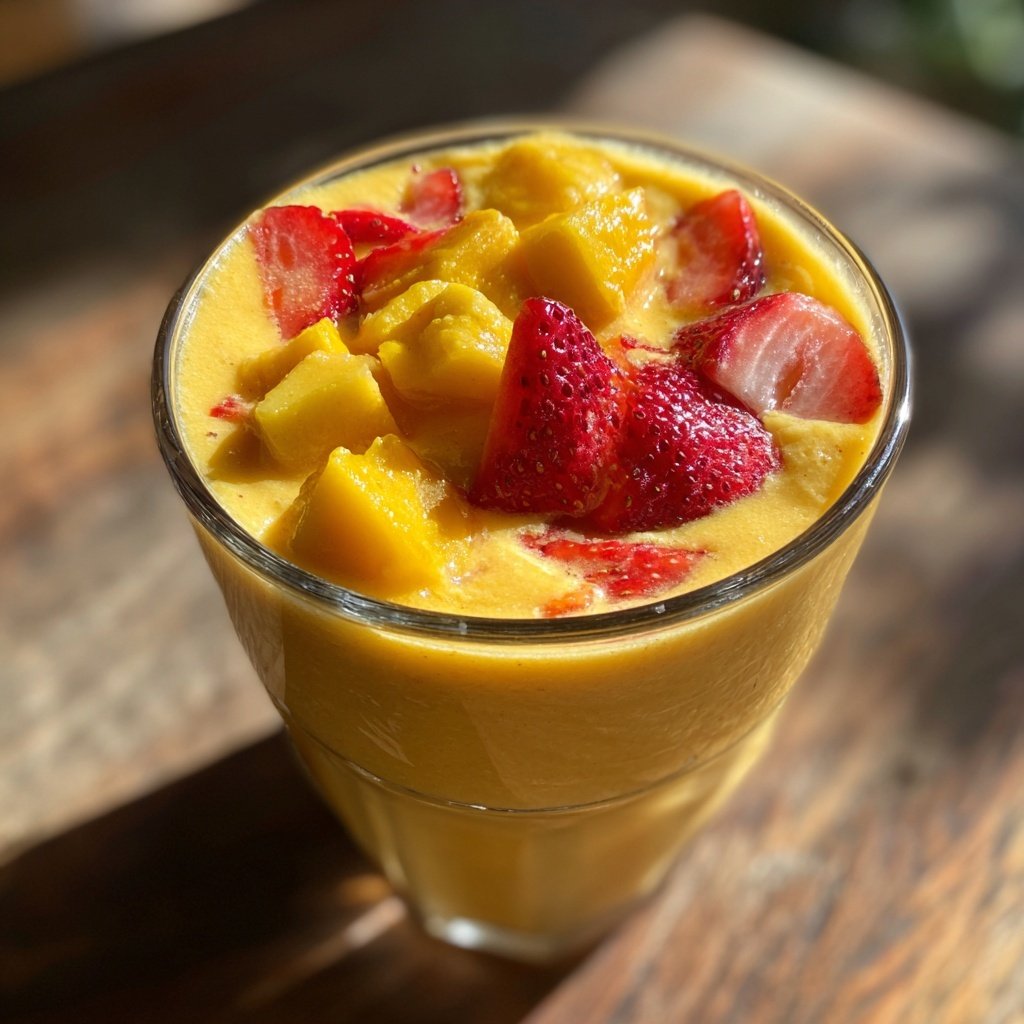Mango Strawberry Bliss Smoothie