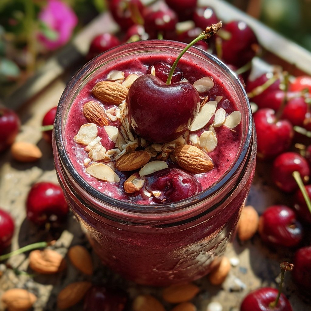 Cherry Almond Protein Smoothie