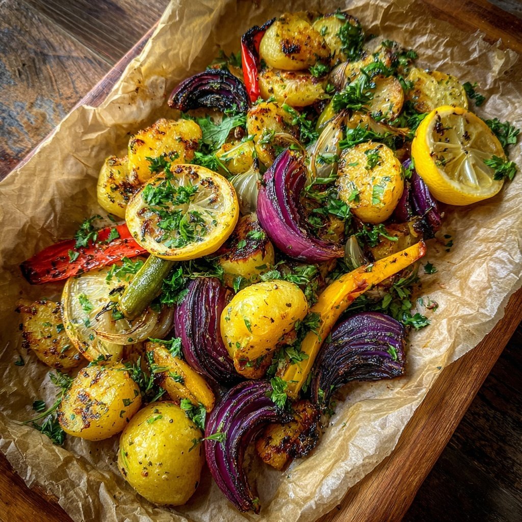 Healthy Lemon Herb Grilled Veggies