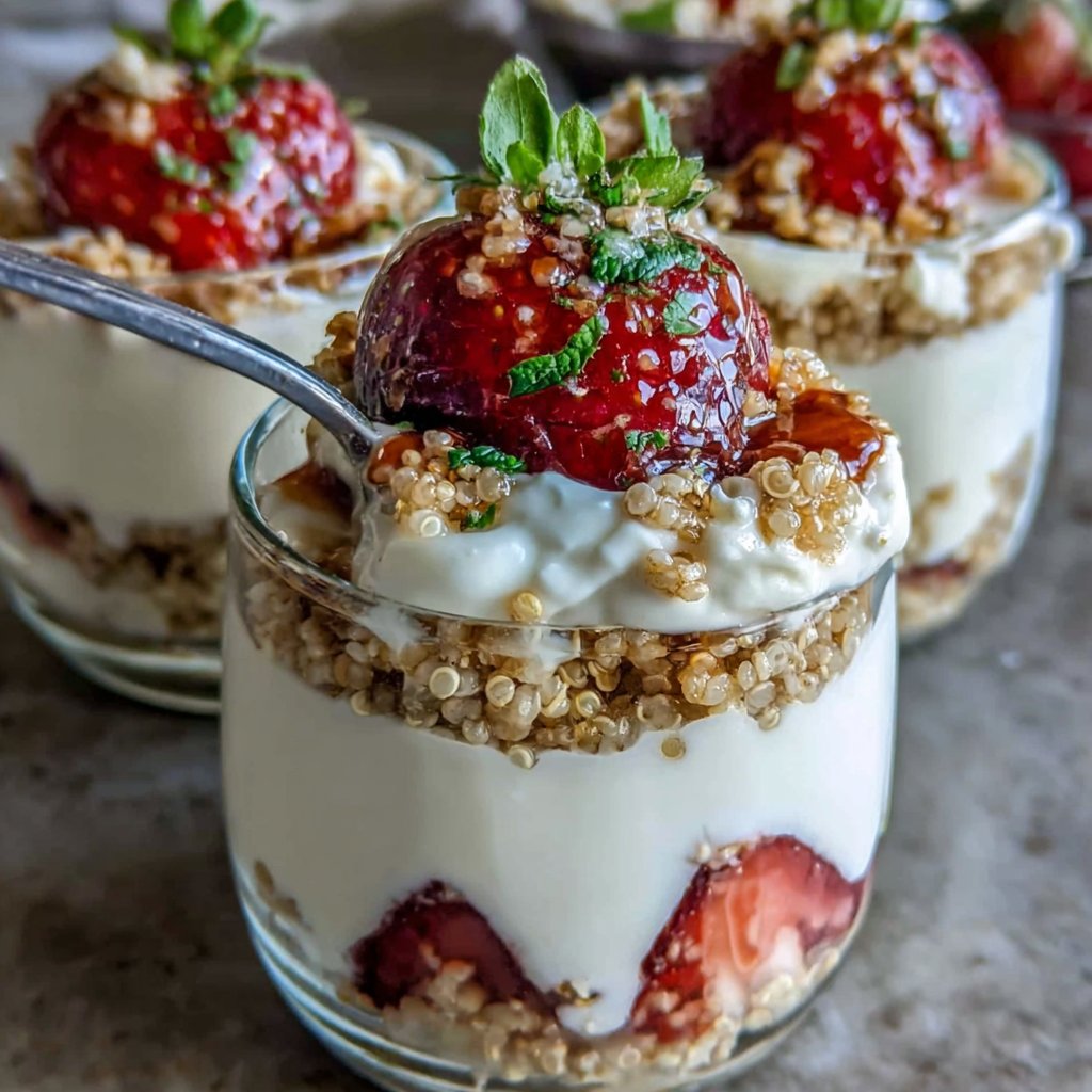 Strawberry Quinoa Parfait Cup