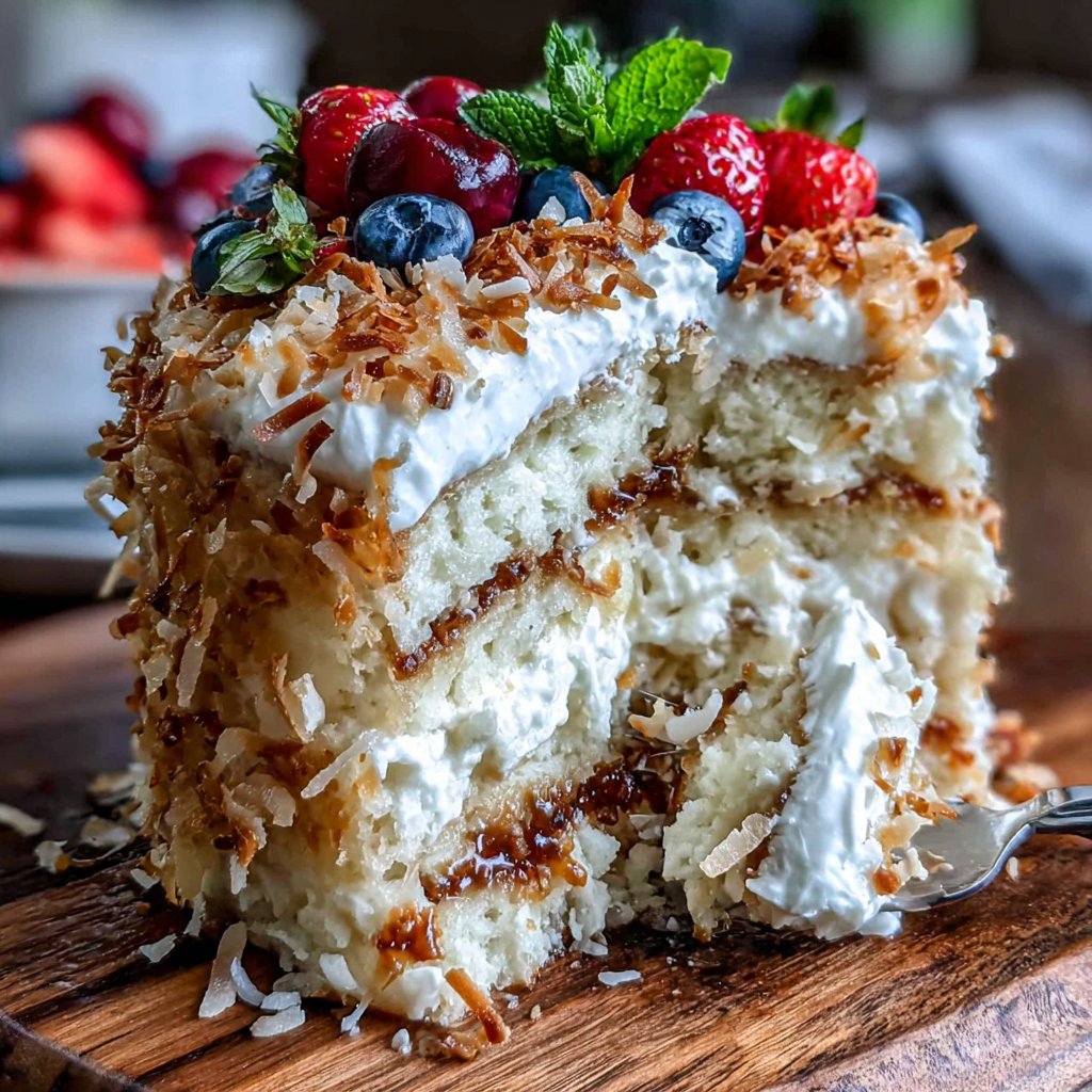 Coconut Cream Spring Cake