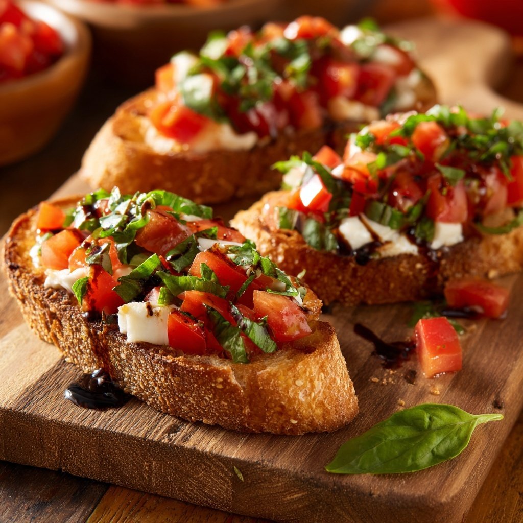 Basil and Tomato Bruschetta